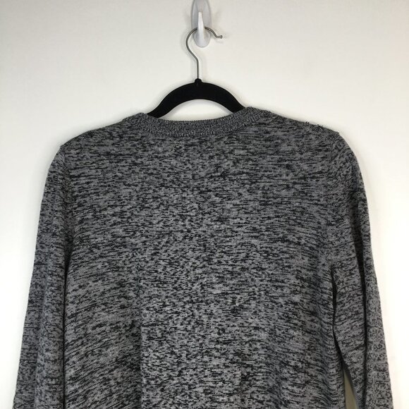 Calvin Klein Gray Heathered Lightweight Cardigan Front Pockets Size M - Picture 10 of 11